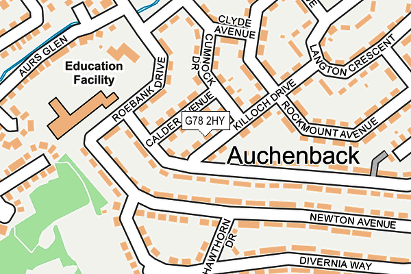 G78 2HY map - OS OpenMap – Local (Ordnance Survey)