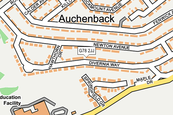 G78 2JJ map - OS OpenMap – Local (Ordnance Survey) G78 2JJ map - OS OpenMap – Local (Ordnance Survey)