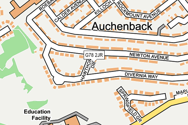 G78 2JR map - OS OpenMap – Local (Ordnance Survey) G78 2JR map - OS OpenMap – Local (Ordnance Survey)