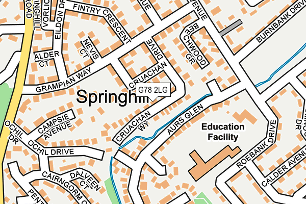 G78 2LG map - OS OpenMap – Local (Ordnance Survey) G78 2LG map - OS OpenMap – Local (Ordnance Survey)
