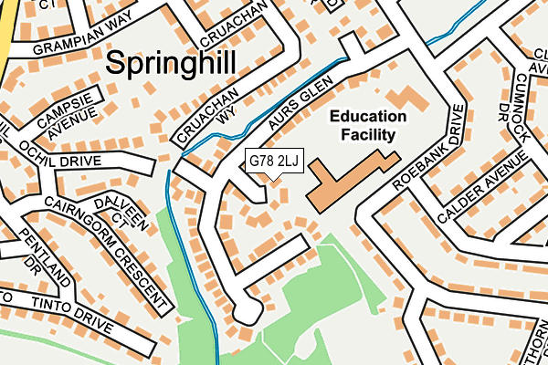 G78 2LJ map - OS OpenMap – Local (Ordnance Survey) G78 2LJ map - OS OpenMap – Local (Ordnance Survey)