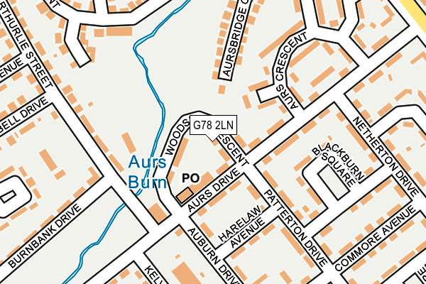 G78 2LN map - OS OpenMap – Local (Ordnance Survey) G78 2LN map - OS OpenMap – Local (Ordnance Survey)