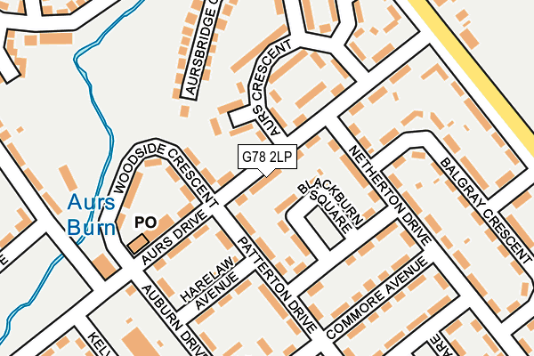 G78 2LP map - OS OpenMap – Local (Ordnance Survey) G78 2LP map - OS OpenMap – Local (Ordnance Survey)