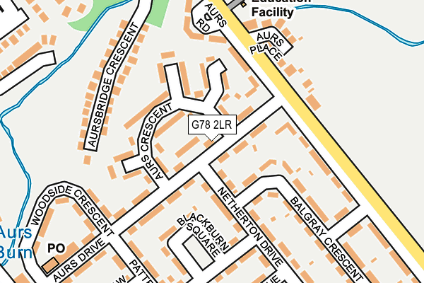 G78 2LR map - OS OpenMap – Local (Ordnance Survey) G78 2LR map - OS OpenMap – Local (Ordnance Survey)