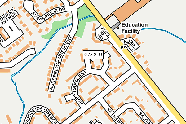 G78 2LU map - OS OpenMap – Local (Ordnance Survey) G78 2LU map - OS OpenMap – Local (Ordnance Survey)