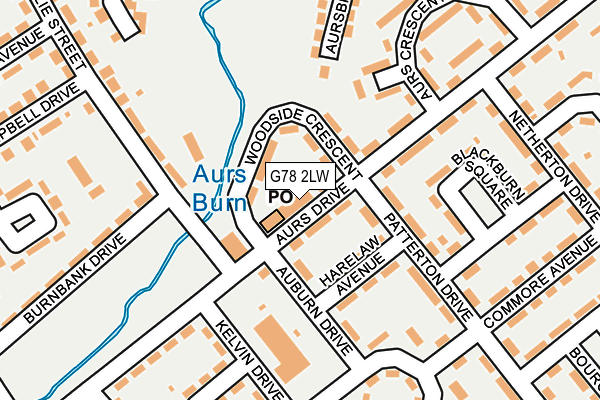 G78 2LW map - OS OpenMap – Local (Ordnance Survey) G78 2LW map - OS OpenMap – Local (Ordnance Survey)