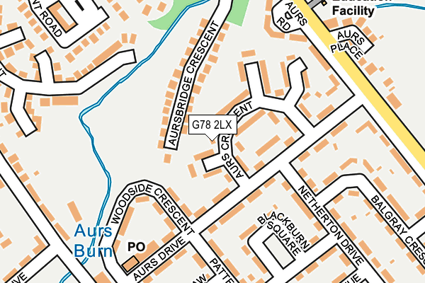 G78 2LX map - OS OpenMap – Local (Ordnance Survey) G78 2LX map - OS OpenMap – Local (Ordnance Survey)