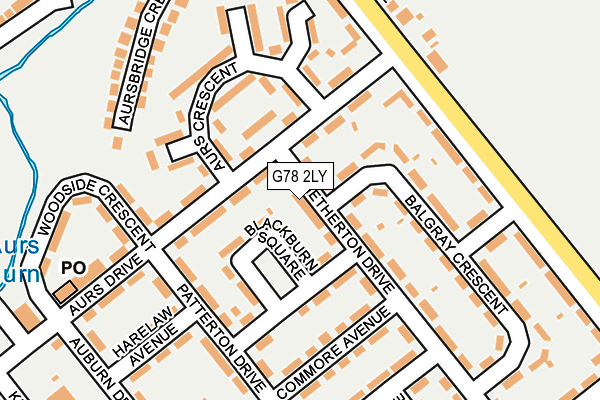 G78 2LY map - OS OpenMap – Local (Ordnance Survey) G78 2LY map - OS OpenMap – Local (Ordnance Survey)