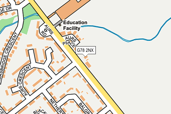 G78 2NX map - OS OpenMap – Local (Ordnance Survey) G78 2NX map - OS OpenMap – Local (Ordnance Survey)
