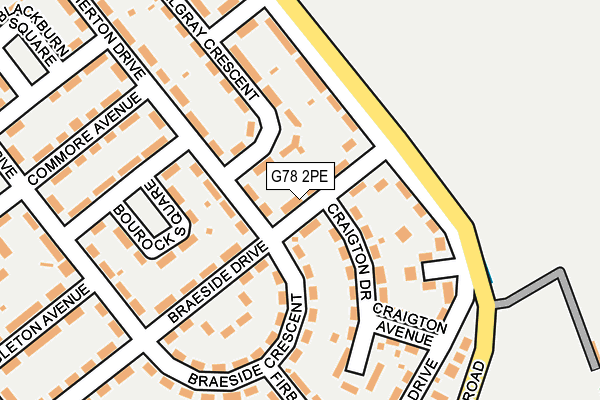 G78 2PE map - OS OpenMap – Local (Ordnance Survey) G78 2PE map - OS OpenMap – Local (Ordnance Survey)