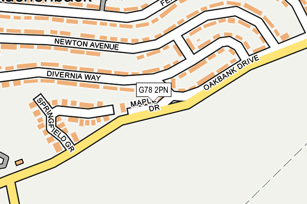 G78 2PN map - OS OpenMap – Local (Ordnance Survey) G78 2PN map - OS OpenMap – Local (Ordnance Survey)