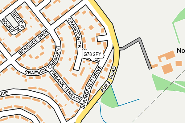 G78 2PY map - OS OpenMap – Local (Ordnance Survey) G78 2PY map - OS OpenMap – Local (Ordnance Survey)