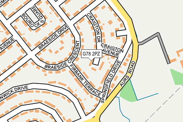 G78 2PZ map - OS OpenMap – Local (Ordnance Survey) G78 2PZ map - OS OpenMap – Local (Ordnance Survey)