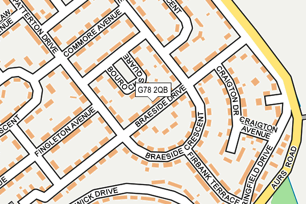 G78 2QB map - OS OpenMap – Local (Ordnance Survey) G78 2QB map - OS OpenMap – Local (Ordnance Survey)
