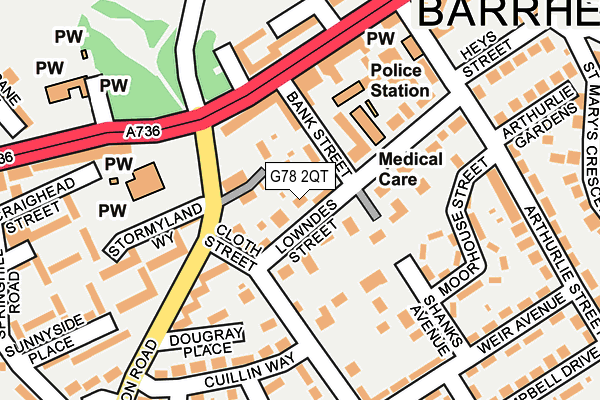 G78 2QT map - OS OpenMap – Local (Ordnance Survey)