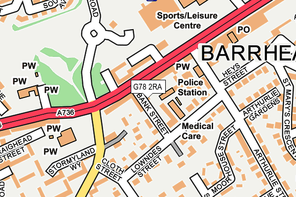 G78 2RA map - OS OpenMap – Local (Ordnance Survey) G78 2RA map - OS OpenMap – Local (Ordnance Survey)