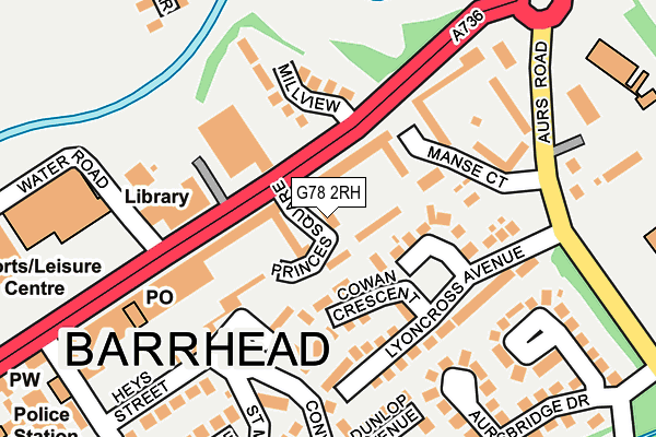 G78 2RH map - OS OpenMap – Local (Ordnance Survey) G78 2RH map - OS OpenMap – Local (Ordnance Survey)