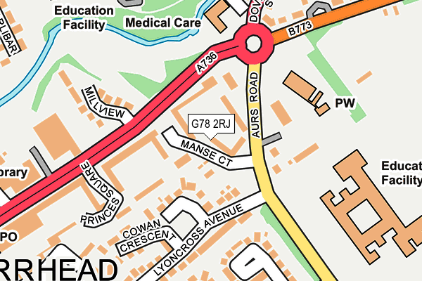 G78 2RJ map - OS OpenMap – Local (Ordnance Survey) G78 2RJ map - OS OpenMap – Local (Ordnance Survey)
