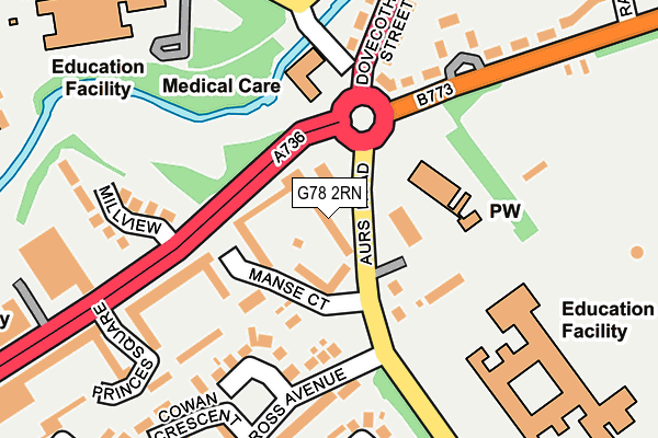 G78 2RN map - OS OpenMap – Local (Ordnance Survey) G78 2RN map - OS OpenMap – Local (Ordnance Survey)