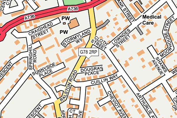 G78 2RP map - OS OpenMap – Local (Ordnance Survey) G78 2RP map - OS OpenMap – Local (Ordnance Survey)