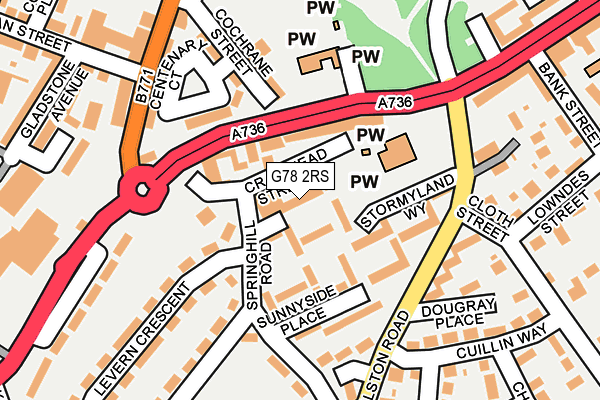 G78 2RS map - OS OpenMap – Local (Ordnance Survey) G78 2RS map - OS OpenMap – Local (Ordnance Survey)