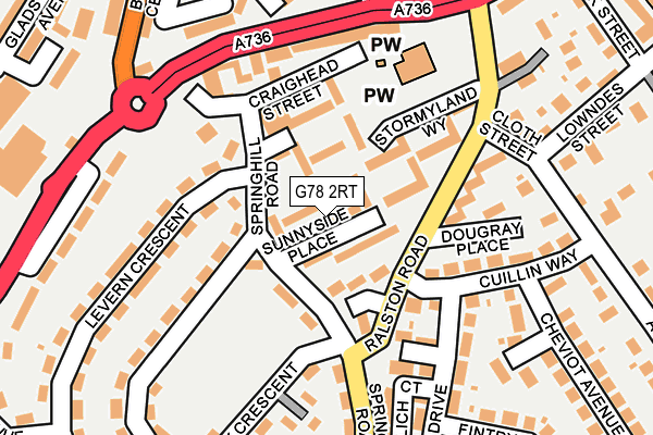 G78 2RT map - OS OpenMap – Local (Ordnance Survey) G78 2RT map - OS OpenMap – Local (Ordnance Survey)