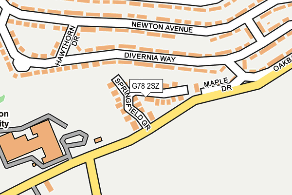 G78 2SZ map - OS OpenMap – Local (Ordnance Survey) G78 2SZ map - OS OpenMap – Local (Ordnance Survey)