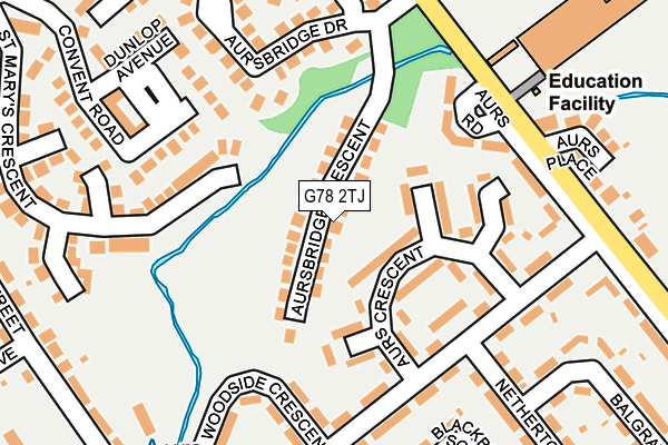 G78 2TJ map - OS OpenMap – Local (Ordnance Survey) G78 2TJ map - OS OpenMap – Local (Ordnance Survey)