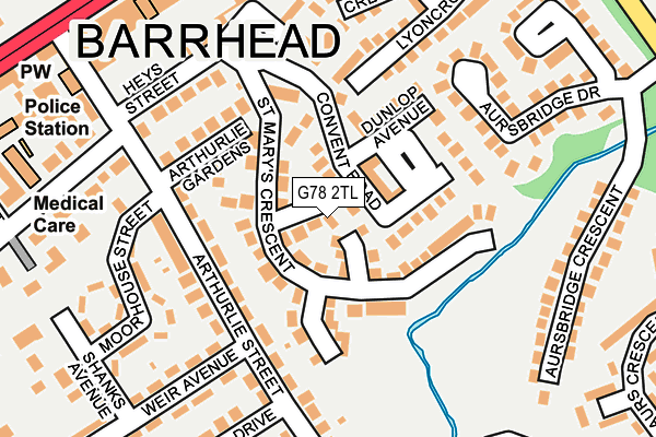 G78 2TL map - OS OpenMap – Local (Ordnance Survey) G78 2TL map - OS OpenMap – Local (Ordnance Survey)