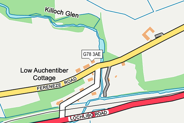 G78 3AE map - OS OpenMap – Local (Ordnance Survey)