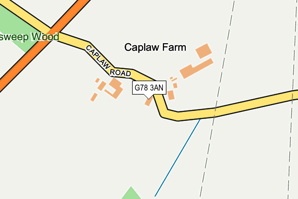 G78 3AN map - OS OpenMap – Local (Ordnance Survey)