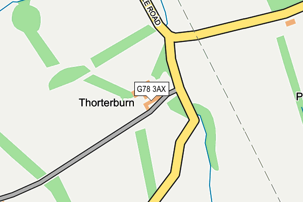 G78 3AX map - OS OpenMap – Local (Ordnance Survey)