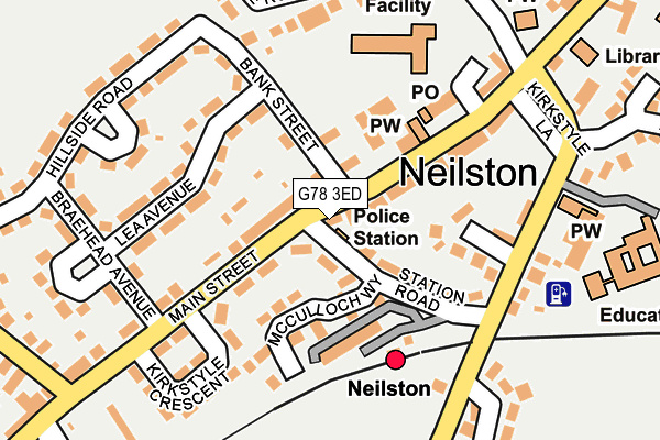 G78 3ED map - OS OpenMap – Local (Ordnance Survey)