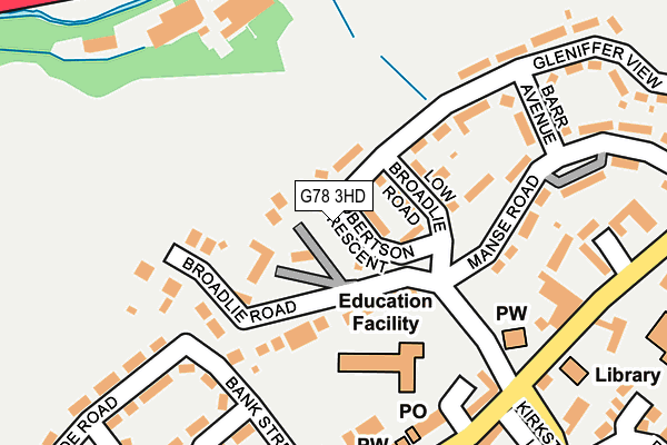 G78 3HD map - OS OpenMap – Local (Ordnance Survey)