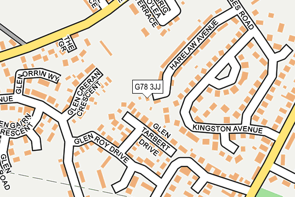 G78 3JJ map - OS OpenMap – Local (Ordnance Survey) G78 3JJ map - OS OpenMap – Local (Ordnance Survey)