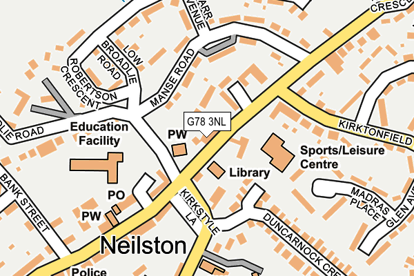 G78 3NL map - OS OpenMap – Local (Ordnance Survey) G78 3NL map - OS OpenMap – Local (Ordnance Survey)
