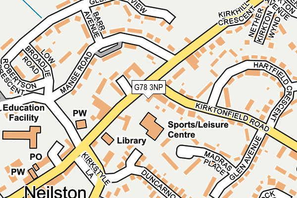 G78 3NP map - OS OpenMap – Local (Ordnance Survey)