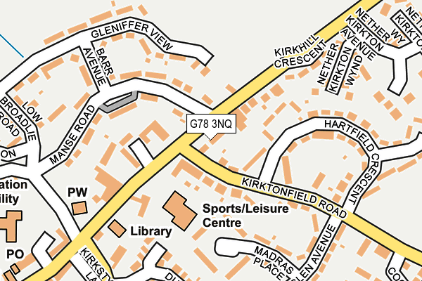 G78 3NQ map - OS OpenMap – Local (Ordnance Survey)