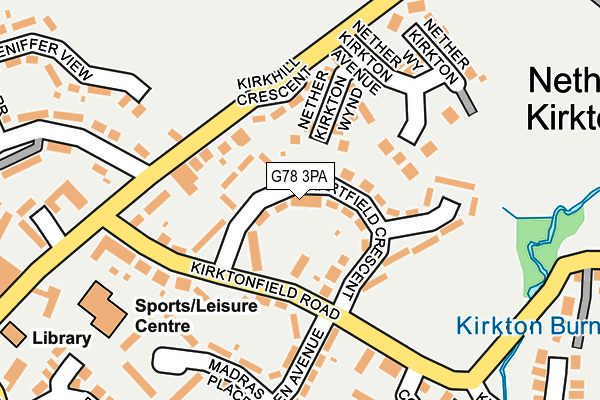 G78 3PA map - OS OpenMap – Local (Ordnance Survey) G78 3PA map - OS OpenMap – Local (Ordnance Survey)