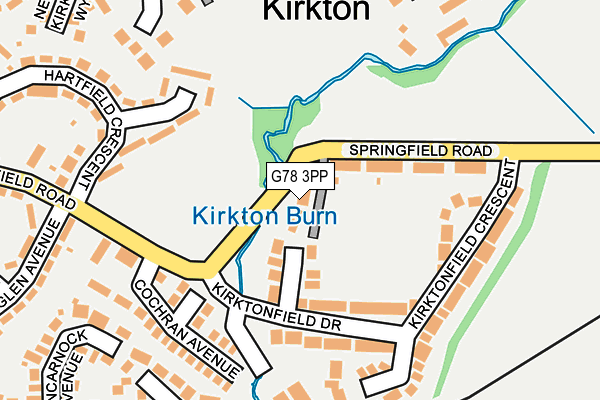 G78 3PP map - OS OpenMap – Local (Ordnance Survey)