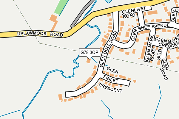 G78 3QP map - OS OpenMap – Local (Ordnance Survey)
