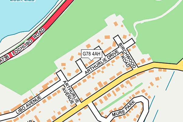 G78 4AH map - OS OpenMap – Local (Ordnance Survey) G78 4AH map - OS OpenMap – Local (Ordnance Survey)