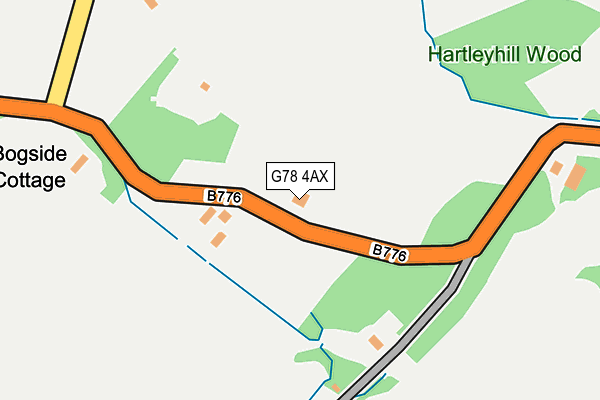 G78 4AX map - OS OpenMap – Local (Ordnance Survey) G78 4AX map - OS OpenMap – Local (Ordnance Survey)