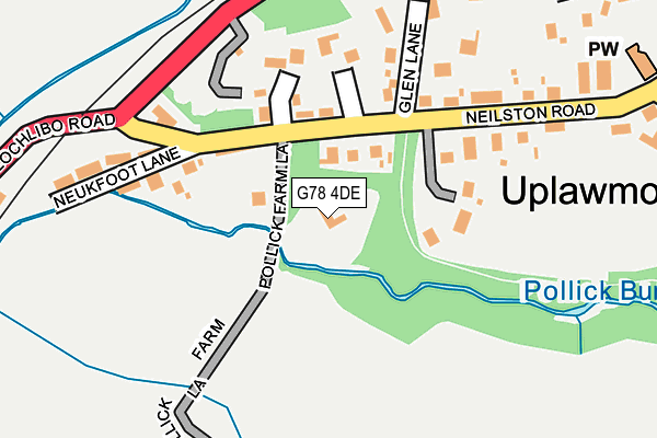 G78 4DE map - OS OpenMap – Local (Ordnance Survey) G78 4DE map - OS OpenMap – Local (Ordnance Survey)