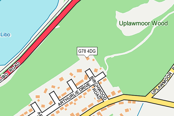 G78 4DG map - OS OpenMap – Local (Ordnance Survey) G78 4DG map - OS OpenMap – Local (Ordnance Survey)