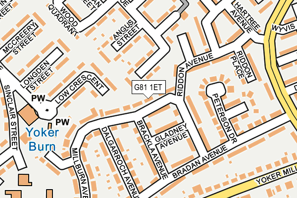 G81 1ET map - OS OpenMap – Local (Ordnance Survey)