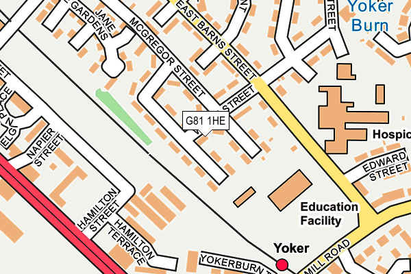 G81 1HE map - OS OpenMap – Local (Ordnance Survey)