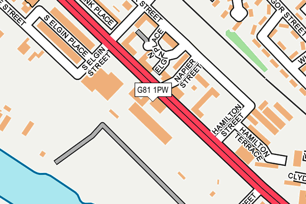 G81 1PW map - OS OpenMap – Local (Ordnance Survey)