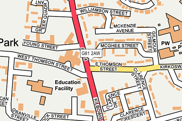 G81 2AW map - OS OpenMap – Local (Ordnance Survey) G81 2AW map - OS OpenMap – Local (Ordnance Survey)