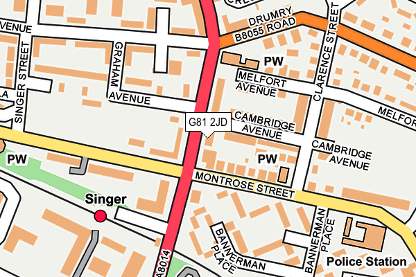 G81 2JD map - OS OpenMap – Local (Ordnance Survey) G81 2JD map - OS OpenMap – Local (Ordnance Survey)